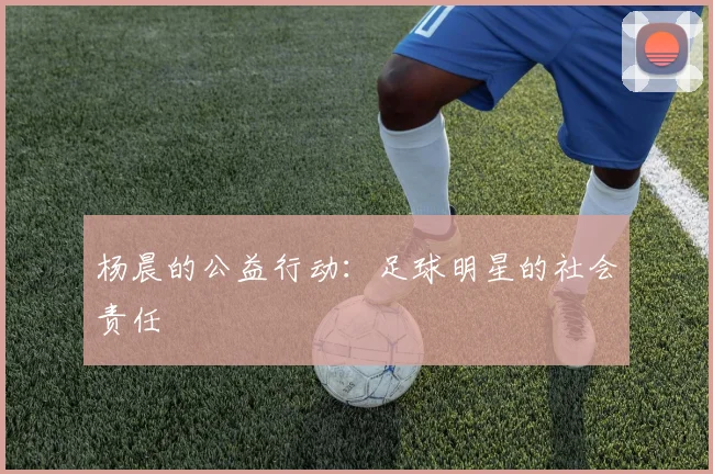 杨晨的公益行动：足球明星的社会责任